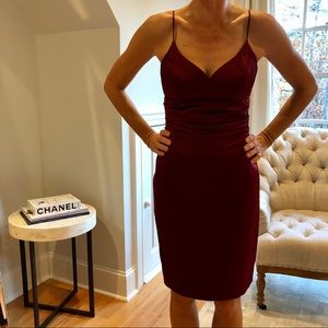 Nicole Miller Maroon Cocktail Dress